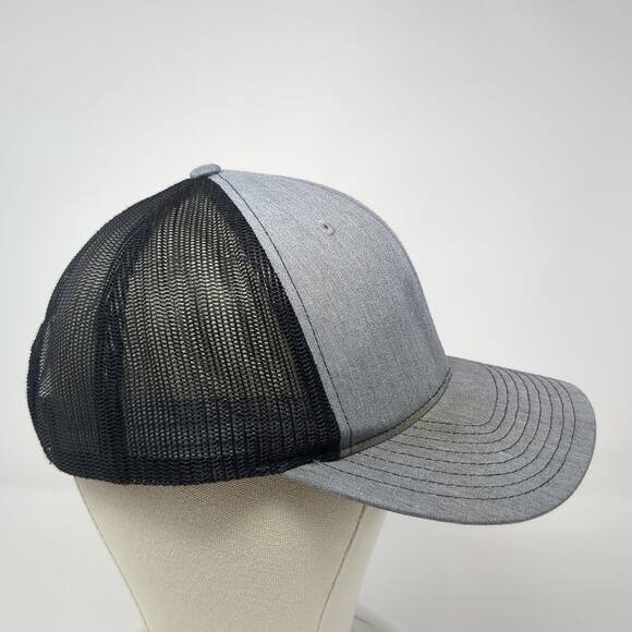 L Logo Snapback Trucker Hat Gray One Size Adjustable Lightweight Richardson - Picture 5 of 10